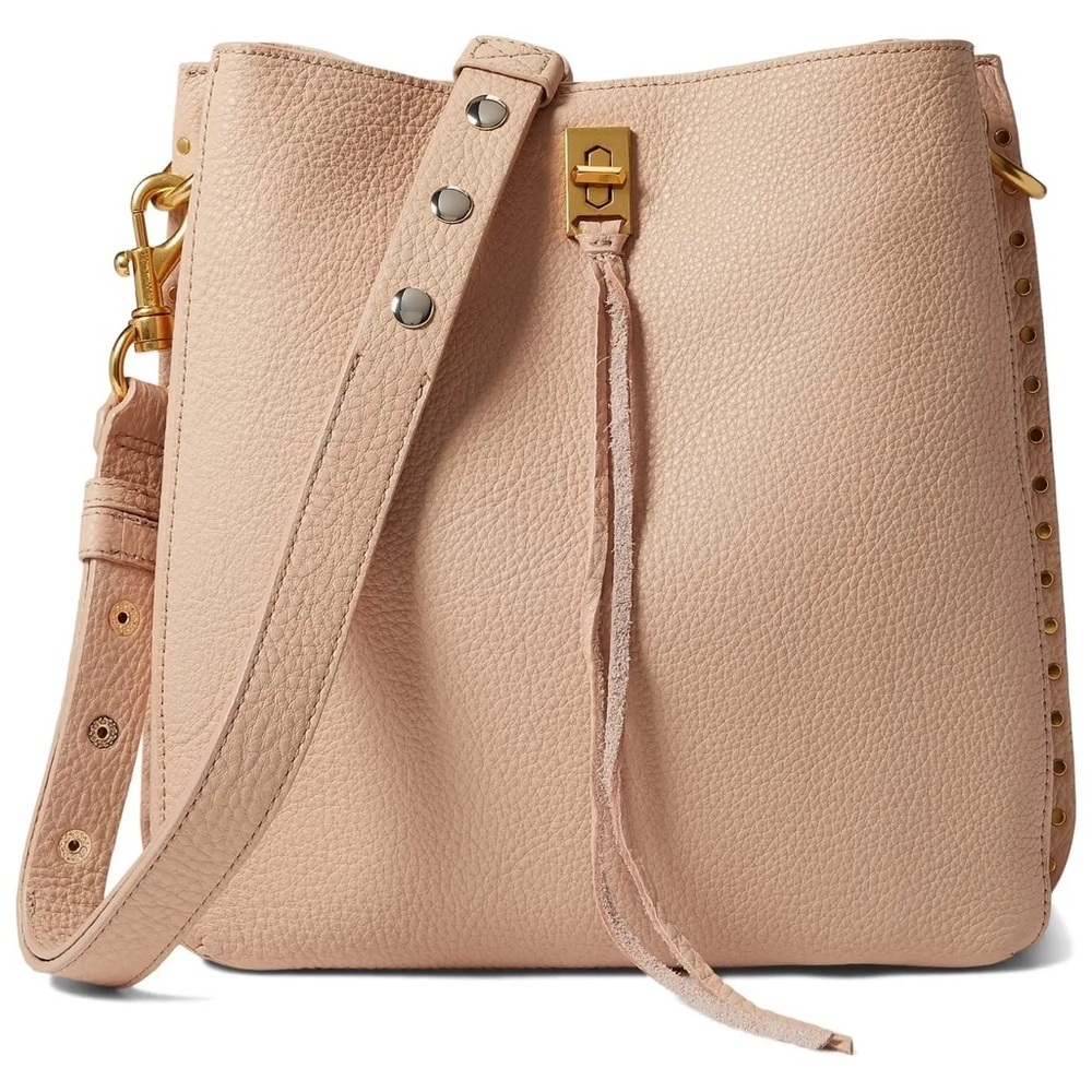 Rebecca Minkoff Convertible Darren Nude Blush Leather Shoulder Crossbody Bag - Picture 3 of 11